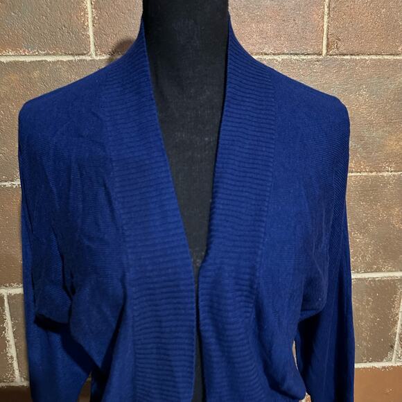 Dex Dolman Blue Open Cardigan Sweater Women's S Small - Picture 3 of 10